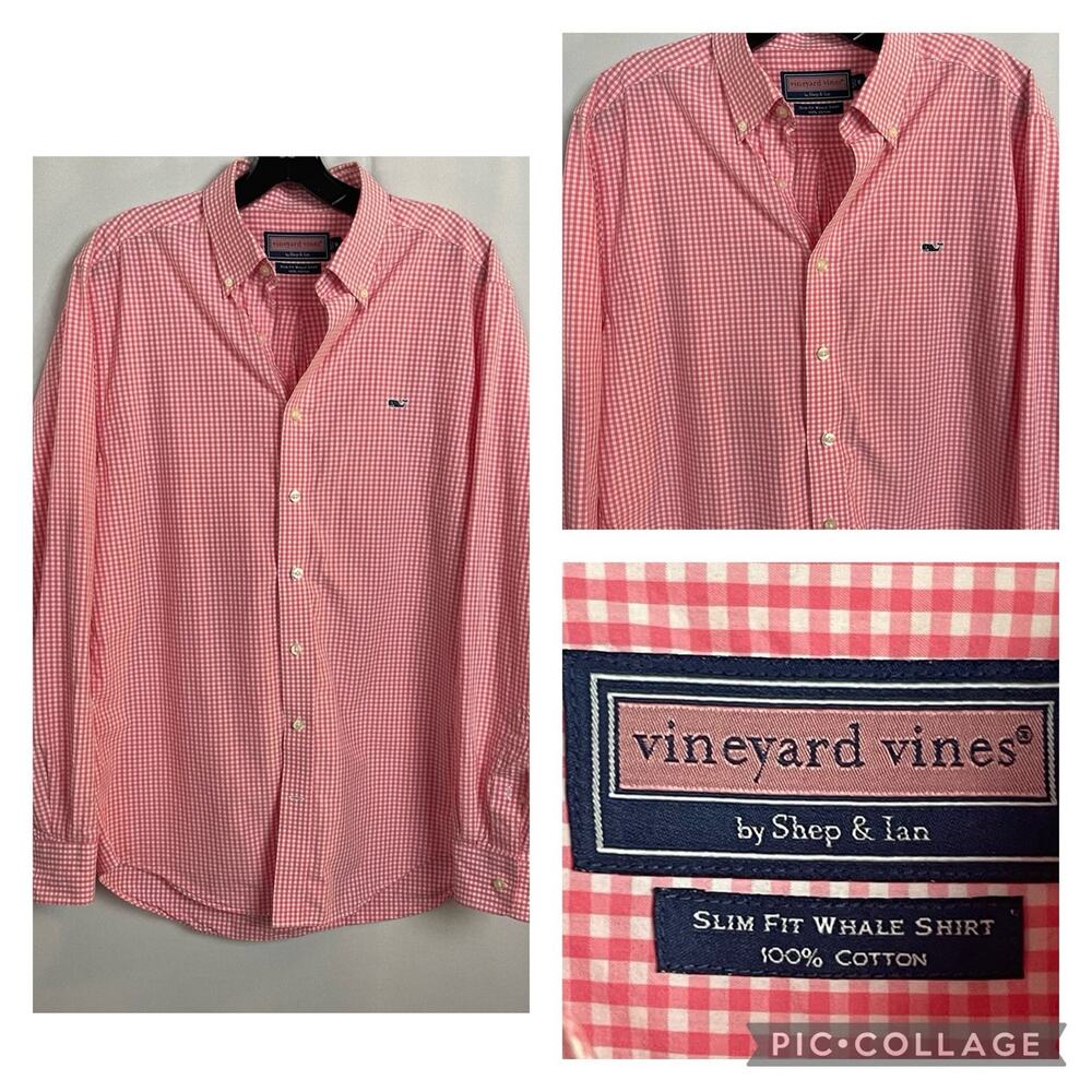 Vineyard Vines Whale Mens Shirt Size M Slim Fit